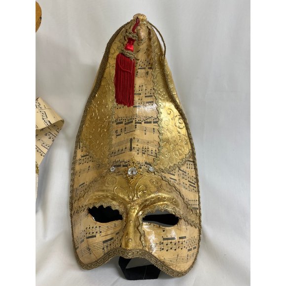 Trio of Authentic Venetian Masks Mask (from Italy) Includes all 3 Music - Picture 4 of 5